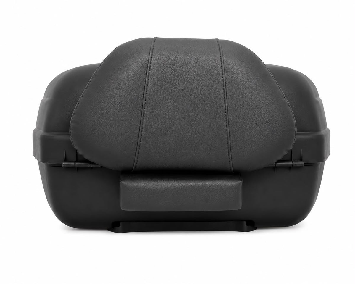encosto almofada baú premium preto baslu, encosto anatômico moto