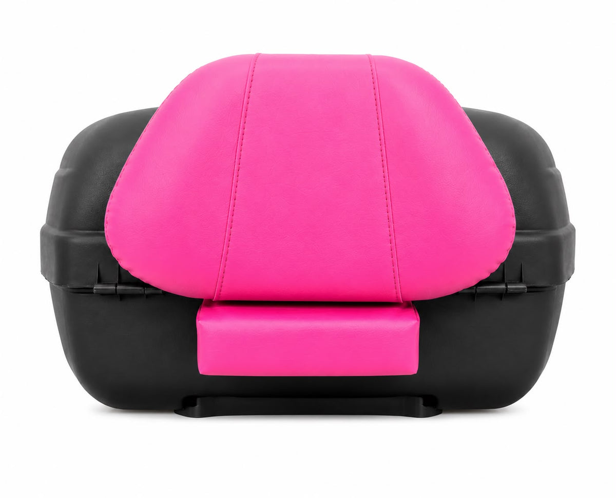 encosto premium preto baslu, encosto para bauleto, acessório moto