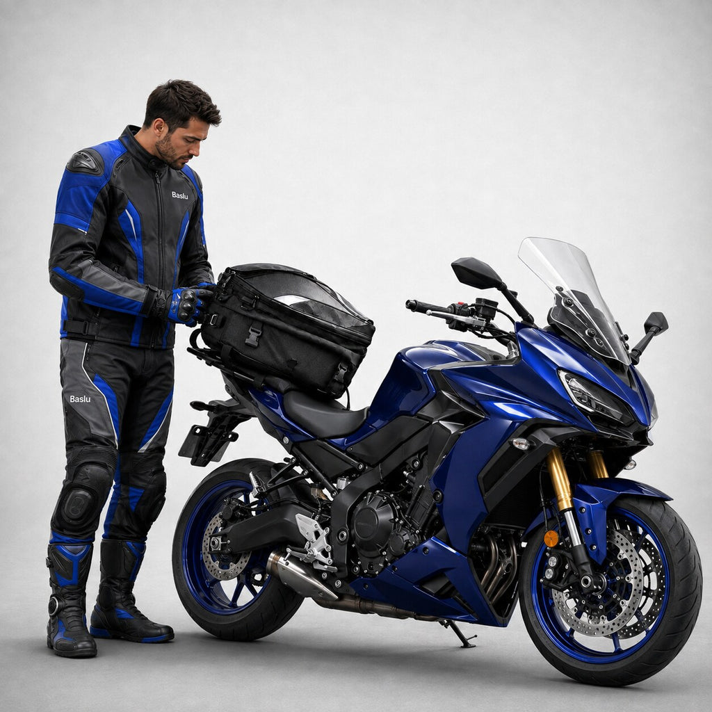 Baú mochila 37 Litros para Moto Expansível Baslu