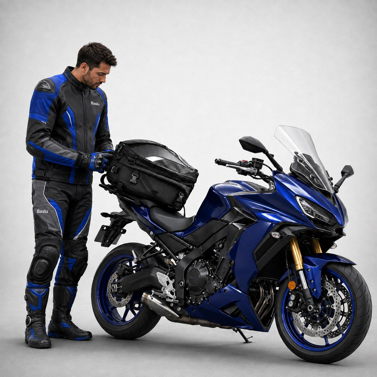 Baú mochila 37 Litros para Moto Expansível Baslu
