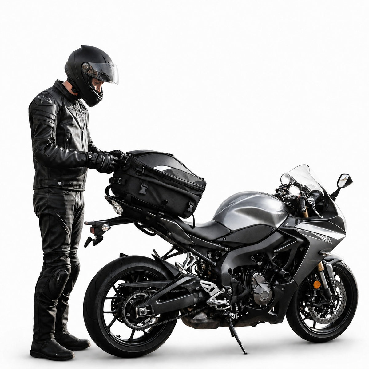 Baú mochila 37 Litros para Moto Expansível Baslu