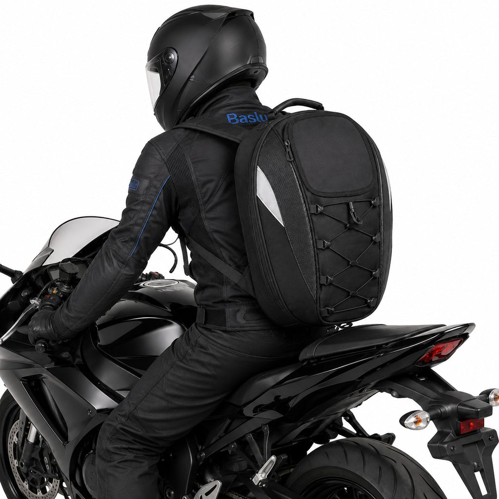Baú mochila 37 Litros para Moto Expansível Baslu