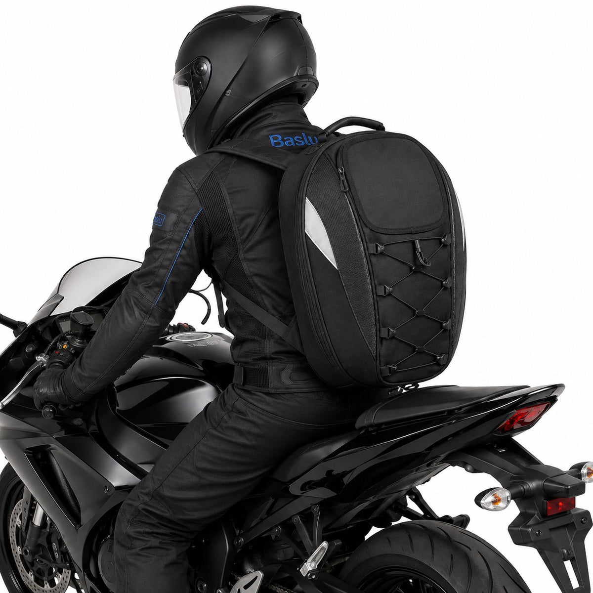 Baú mochila 37 Litros para Moto Expansível Baslu
