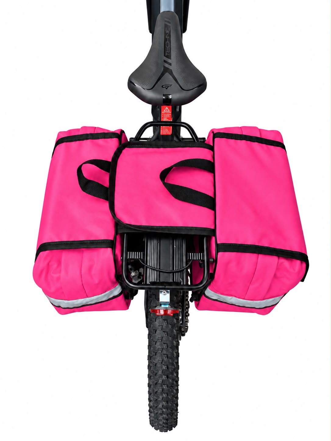 Alforje 40L Bike Baslu pink, detalhe do alforje fora da bicicleta
