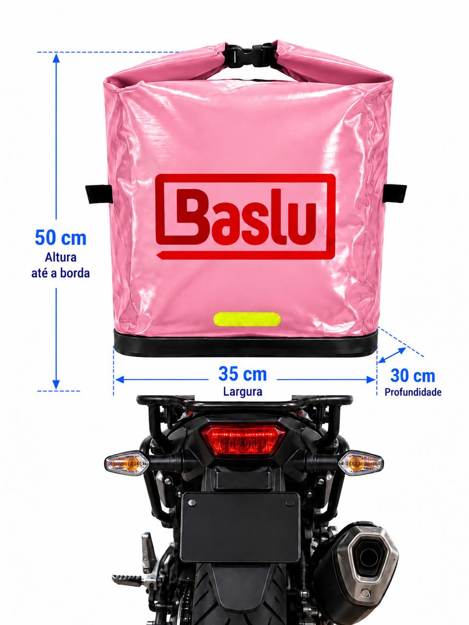 Detalhe do material PVC de alta durabilidade do Baú Flexível Baslu