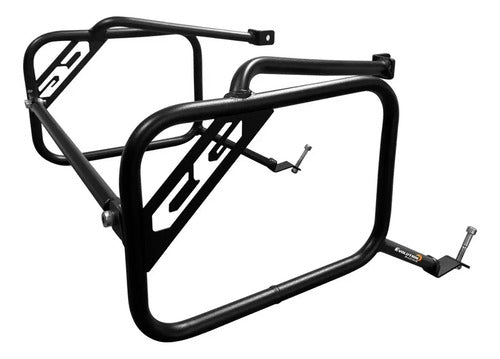 Afastador de alforge CG 160 Evolution Racing preto, lados direito e esquerdo