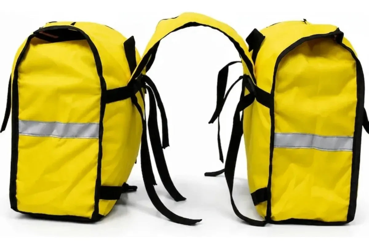 Alforje lateral 60 litros Baslu Amarelo – bolsa impermeável universal para moto
