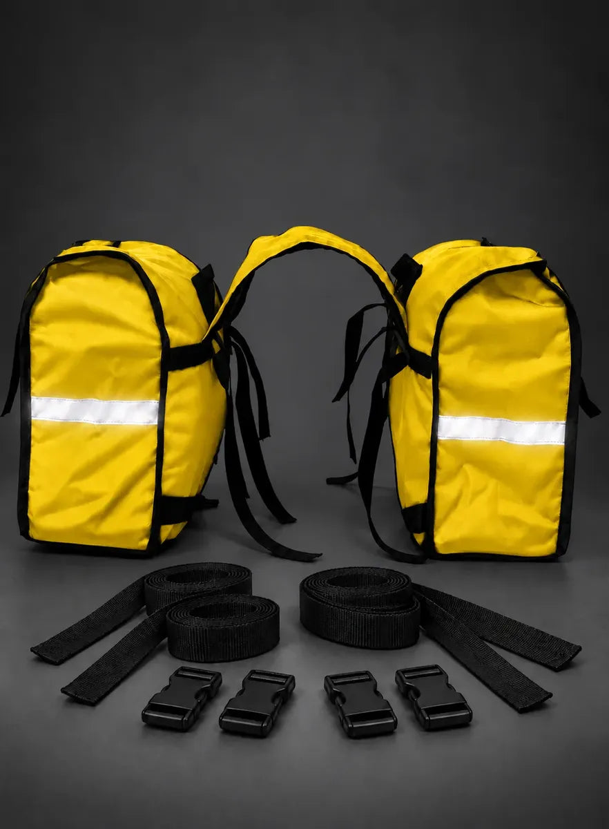 Alforje lateral 60 litros Baslu Amarelo – bolsa impermeável universal para moto – foto 5