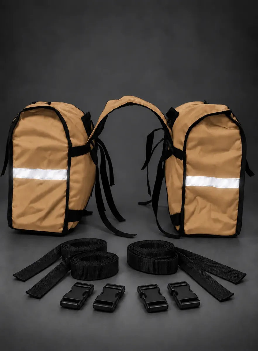 Alforje lateral 60 litros Baslu Caramelo – bolsa impermeável universal para moto – foto 4
