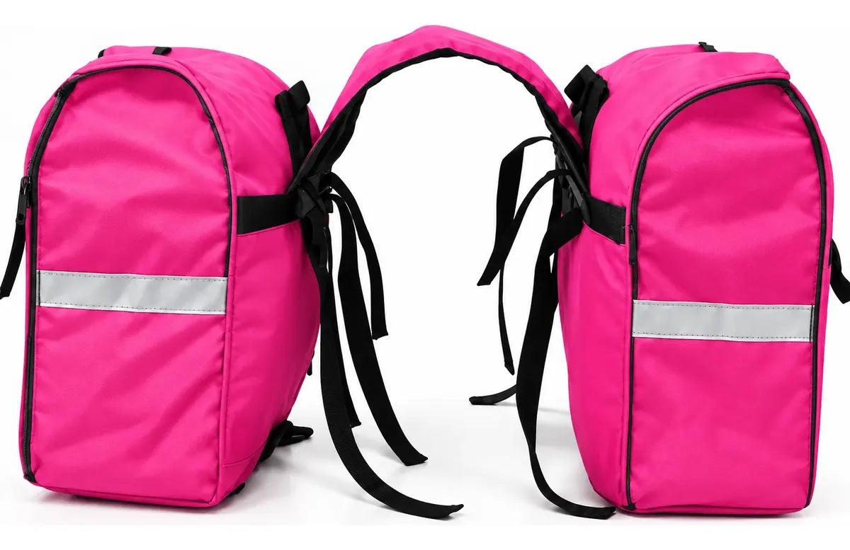 Alforje lateral 60 litros Baslu Pink – bolsa impermeável universal para moto