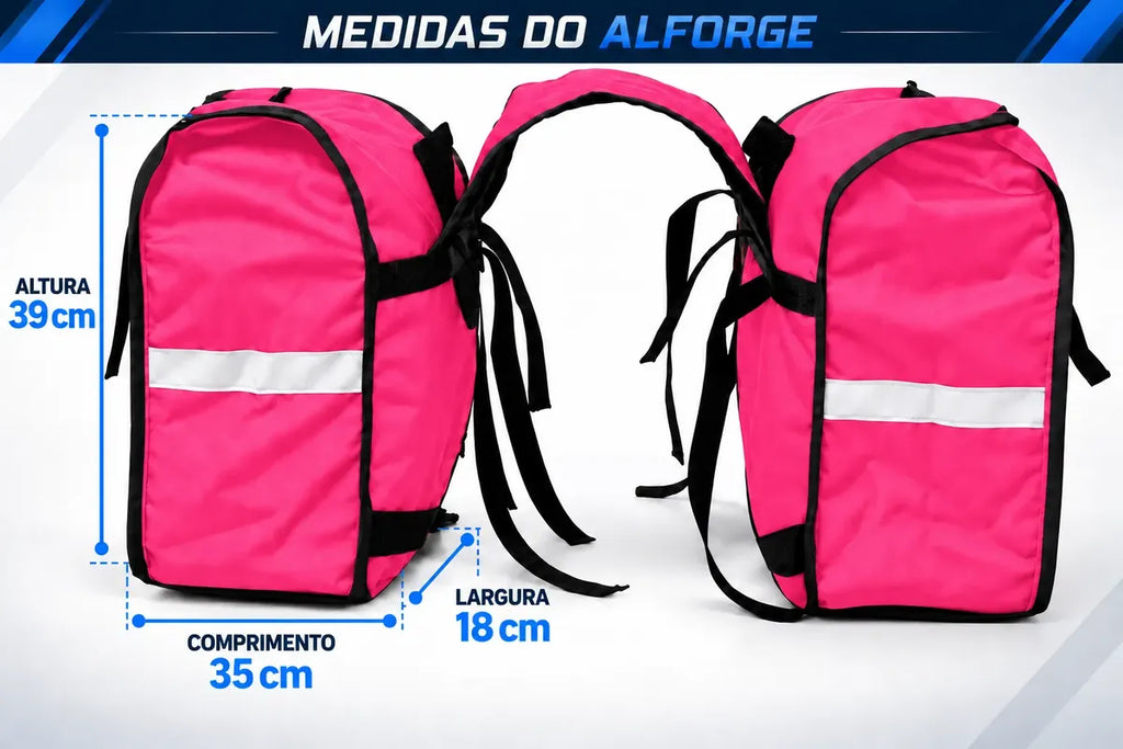 Alforje lateral 60 litros Baslu Pink – bolsa impermeável universal para moto – foto 3