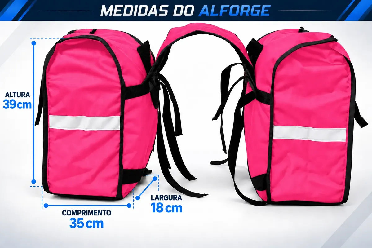 Alforje lateral 60 litros Baslu Pink – bolsa impermeável universal para moto – foto 3