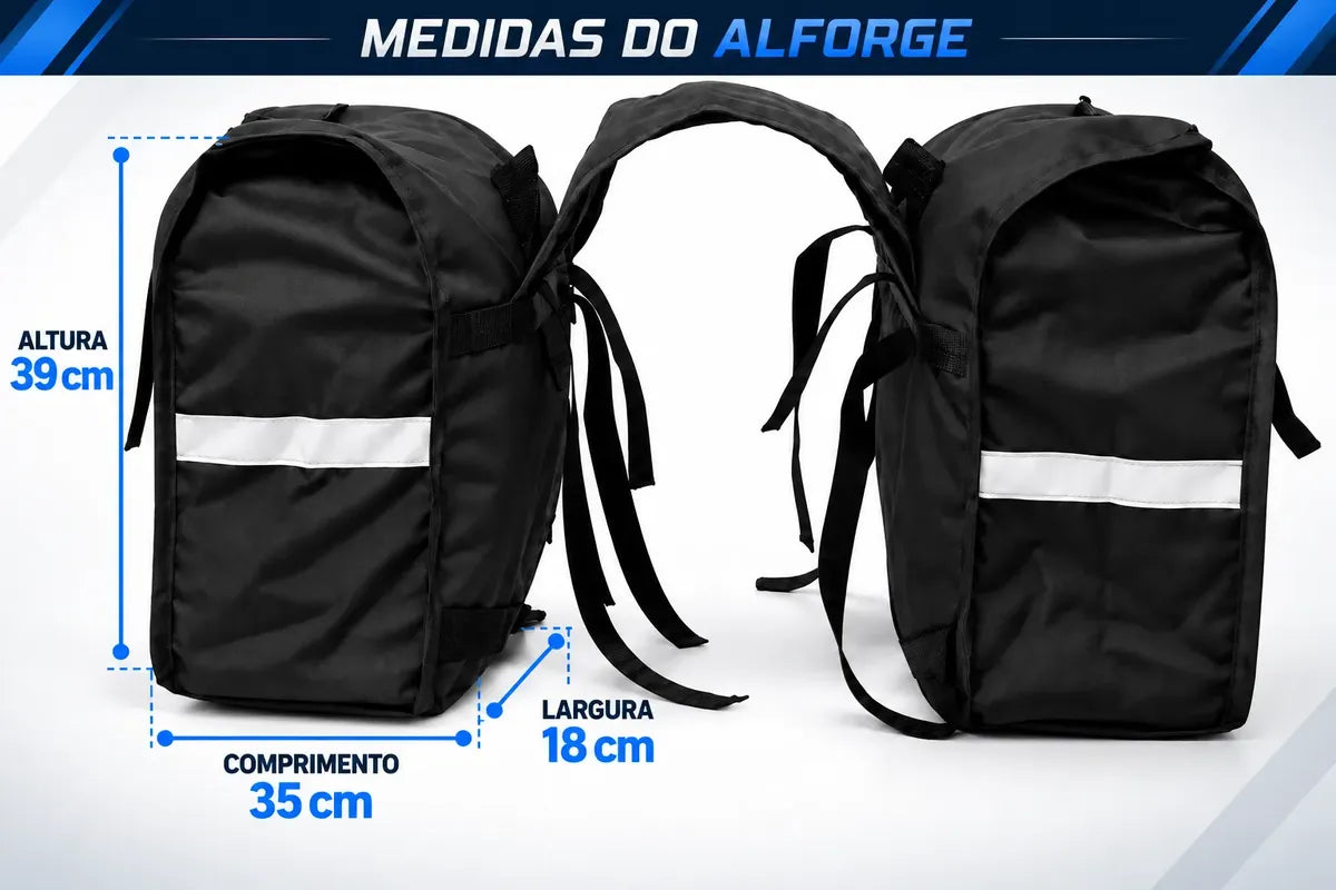 Alforje lateral 60 litros Baslu Preto – bolsa impermeável universal para moto – foto 5
