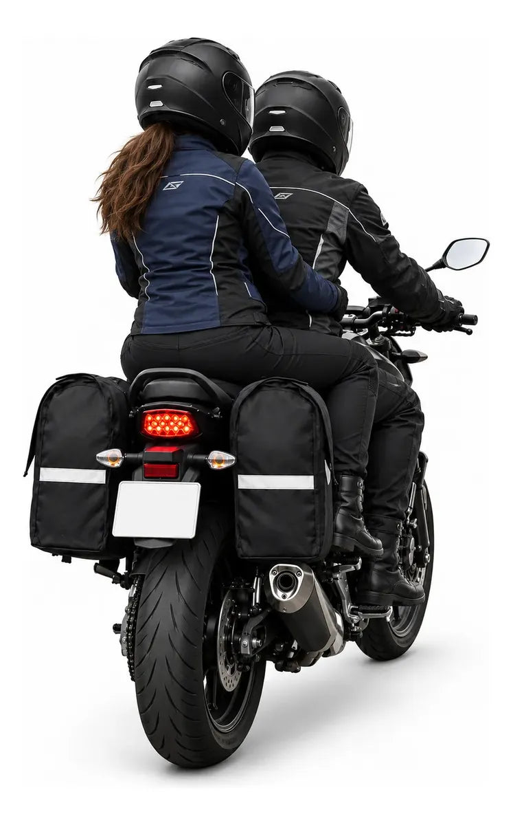 Alforje lateral 60 litros Baslu Preto – bolsa impermeável universal para moto – foto 9