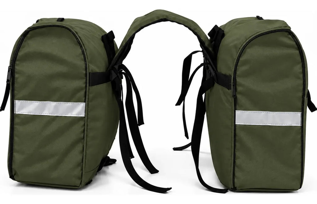 Alforje lateral 60 litros Baslu Verde Militar – bolsa impermeável universal para moto