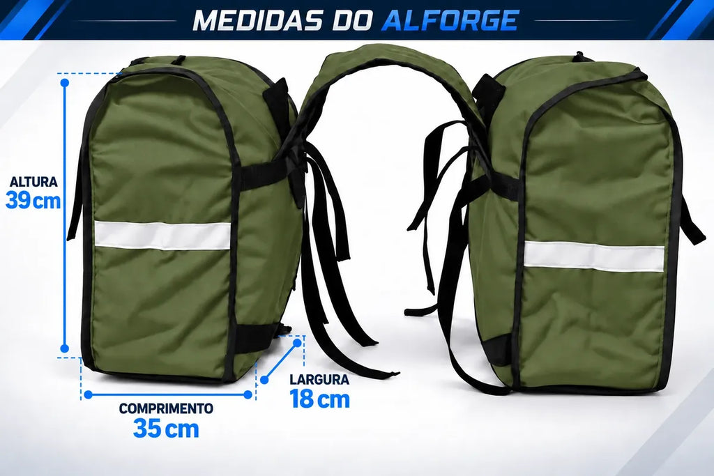Alforje lateral 60 litros Baslu Verde Militar – bolsa impermeável universal para moto – foto 4