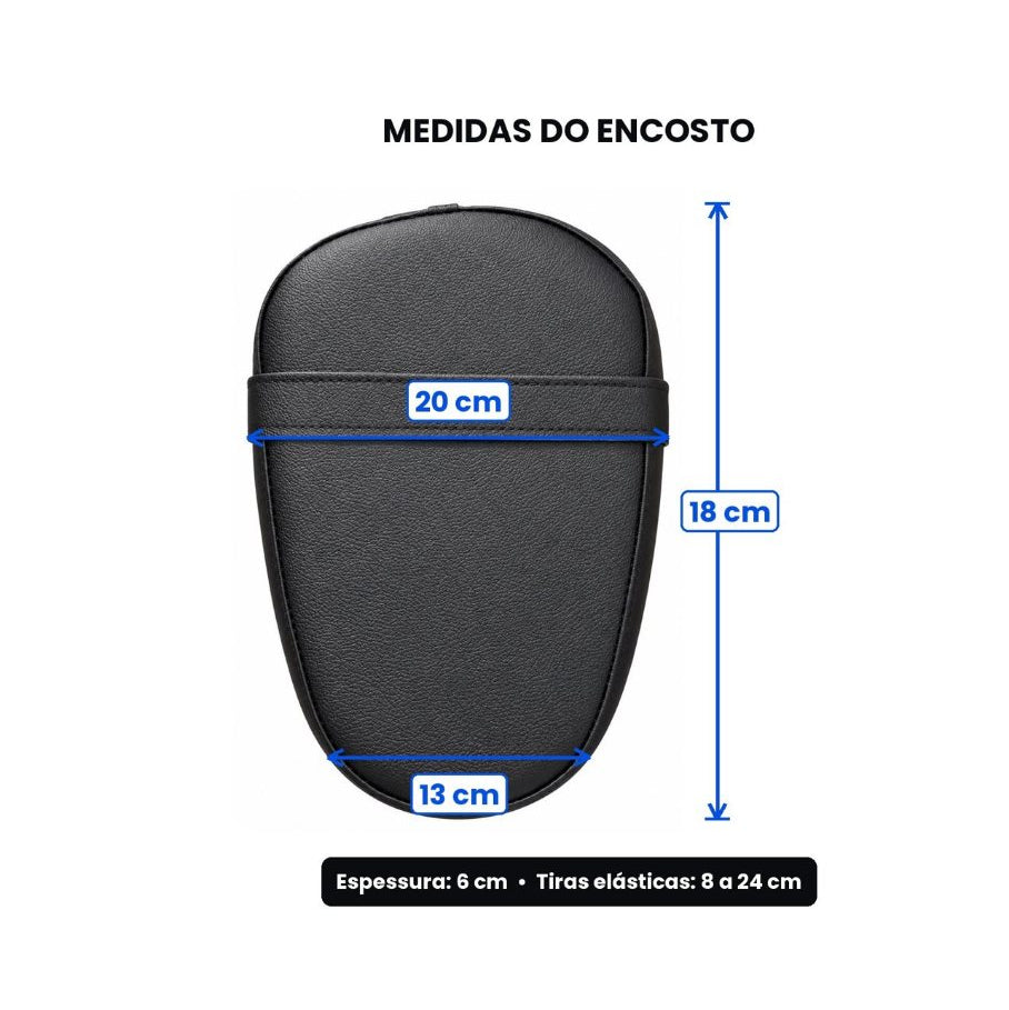 Encosto para sissy bar Baslu, almofada de garupa para moto custom – foto 4