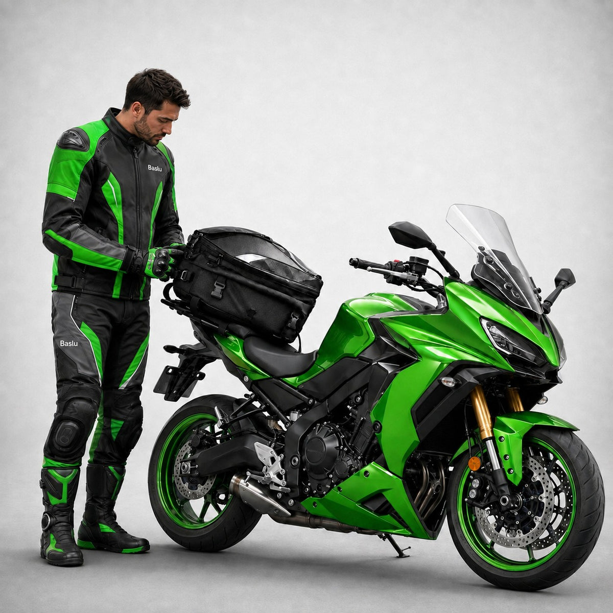Baú mochila 37 Litros para Moto Expansível Baslu