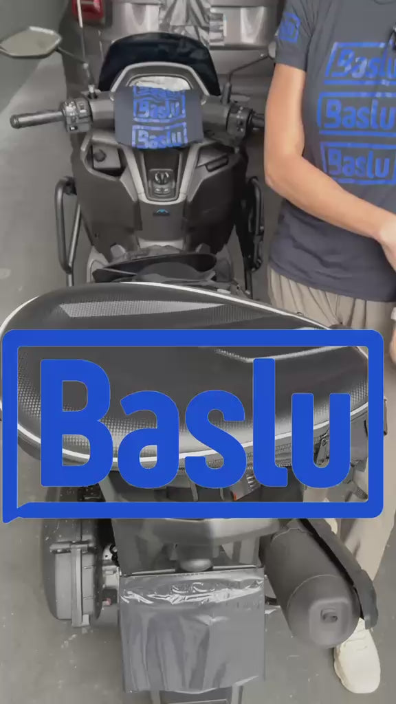 Vídeo mostrando todos os itens inclusos no alforje Baslu 58 litros