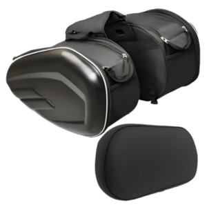 Alforge Lateral 58 L Baslu com Encosto – Mala/Bolsa Reforçada p/ Moto Universal