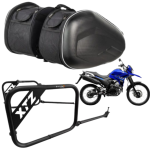 Alforge Bolsa 58 L Baslu – Mala Lateral Reforçada + Afastador p/ Yamaha Lander 250 (2019–2025)