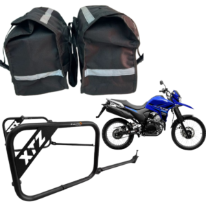 alforge 60 l baslu – bag/case lateral + afastador p/ yamaha lander 250 xtz – super reforçado