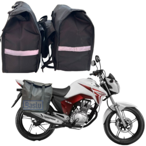 Alforge Bolsa Lateral 60 L Baslu – Bauleto Reforçado Universal p/ Todas as Motos