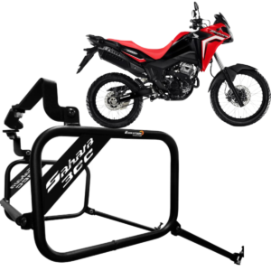 afastador/protetor baslu para alforge 40 l – honda sahara 300 (2024–2026) – reforçado