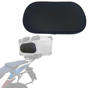Encosto Universal para Bauleto – Almofada Premium p/ Baú Traseiro de Motos – Preto