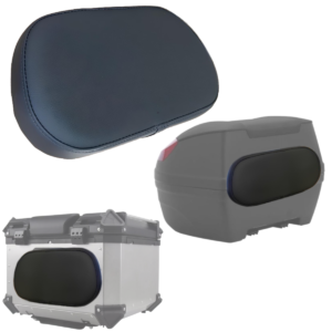 Encosto Premium Impermeável p/ Bauleto – Almofada Universal para Baú de Moto