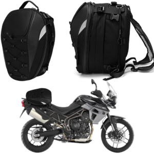 Mochila/Bauleto Baslu – Porta-Capacete + Capa de Chuva Impermeável p/ Todas as Motos